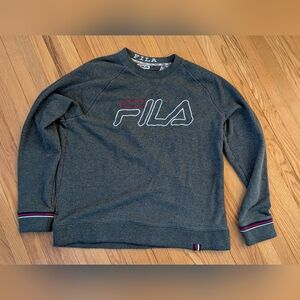 Fila Men's Dark Gray Crewneck Sweater